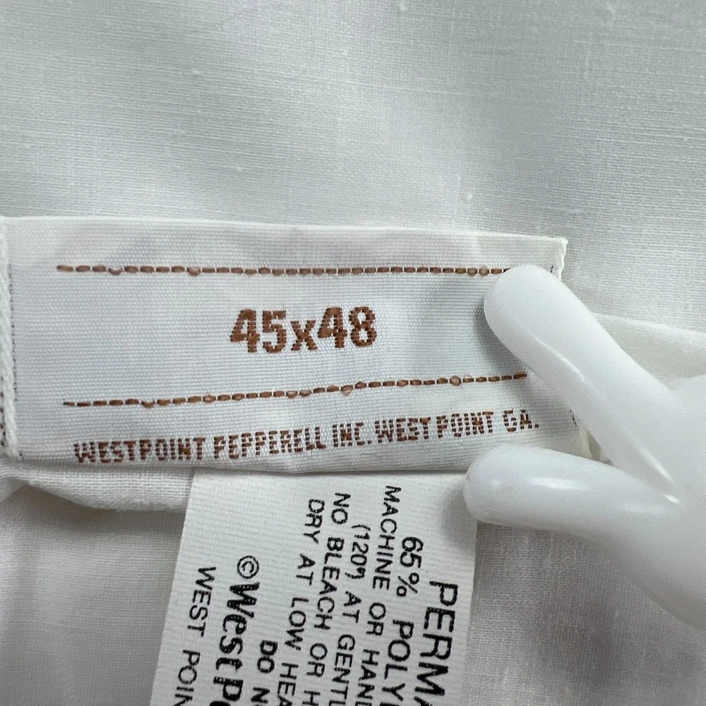 Vintage Carlin Pillow Shams White Green Butterfly Embroidery Bedding (45